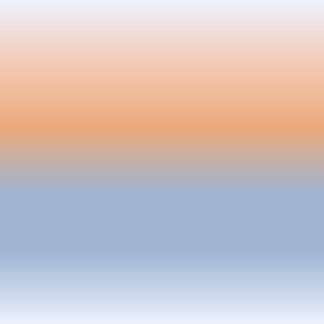 Smaller Scale - Peach + Blue Ombre Stripe