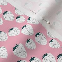 Strawberry fields fruit garden summer design soft pink SMALL