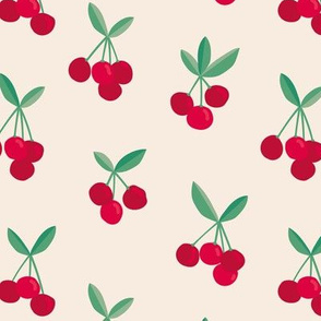 Little Cherry love garden for spring summer red soft beige green nursery design
