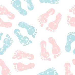 baby feet - pink & blue - nursing - LAD20