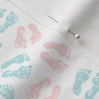 (small scale) baby feet - pink & blue - nursing - LAD20
