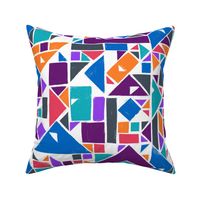 Brayer Geo - Bright Happy Geometric Shapes Repeat Pattern