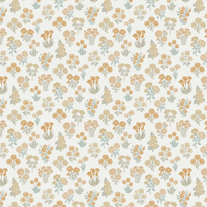 MINI botanical bloom fabric - boho block print fabric, nursery fabric, baby girl fabric, baby bedding - oak leaf sfx1144