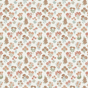 MINI  botanical bloom fabric - boho block print fabric, nursery fabric, baby girl fabric, baby bedding - sierra 1340