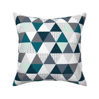 2" triangles: teal, gray, mint, and arrows