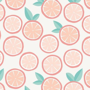 Summer boho citrus garden little lime and orange slices minimal fruit design tangerine mint