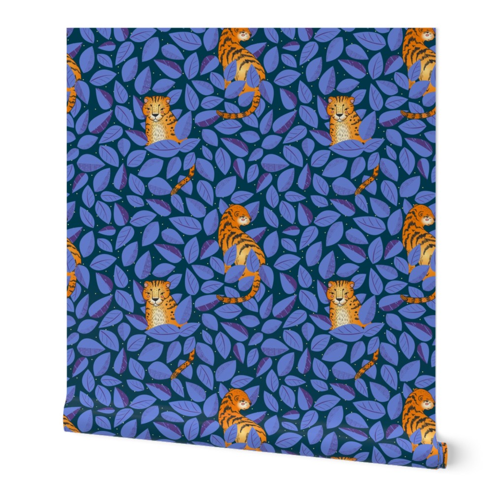 Periwinkle Jungle Tigers on a Starry Night © Jennifer Garrett