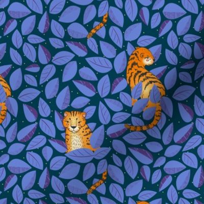 Periwinkle Jungle Tigers on a Starry Night © Jennifer Garrett