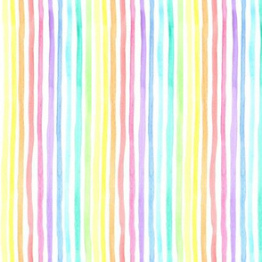 Pastel Rainbow Watercolour lines 