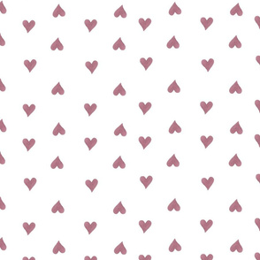 Small Wine Mauve heart pattern