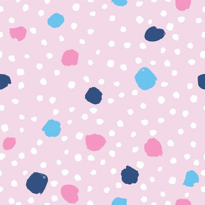 Hand drawn paint polka dots 