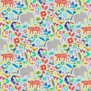 Tropical Jungle small pattern mint