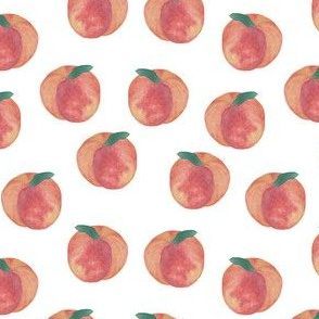 Just Peachy B (subtle)|watercolor fruit|Renee Davis