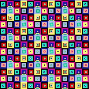 Rock & Roll Eighties / Color  Blocks Miniature Squares 