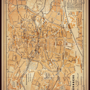 Nuremberg map_ Germany, XL