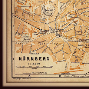 Nuremberg map_ Germany, large - yard