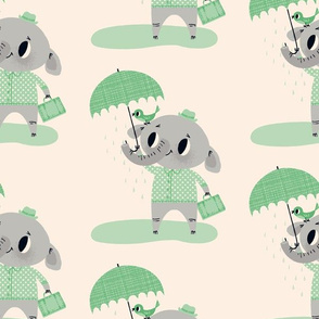 Rainy Day Friends ~ Green