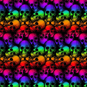 Rainbow skulls