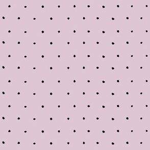 Black pin dots on lilac blender fabric