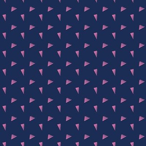 Fractured Diamonds in Pink and Navy by Paducaru