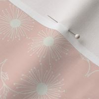 wishing away dandelion wave - soft pink