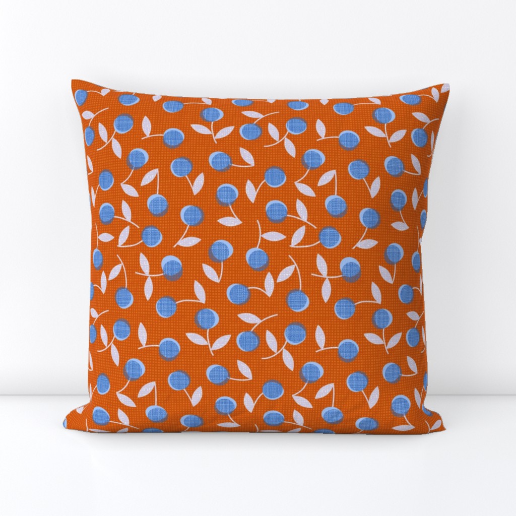 Modern dotty flowers-orange