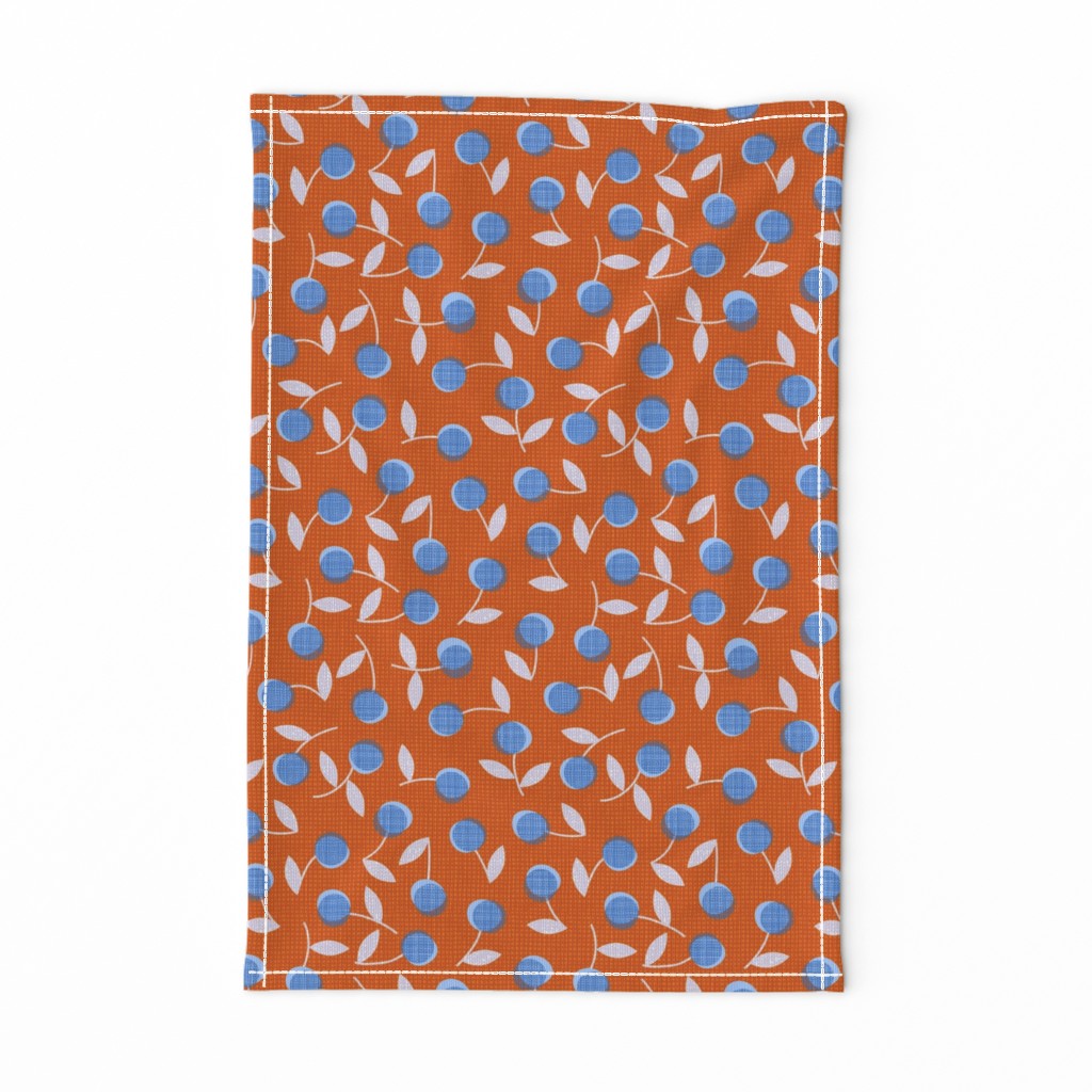 Modern dotty flowers-orange