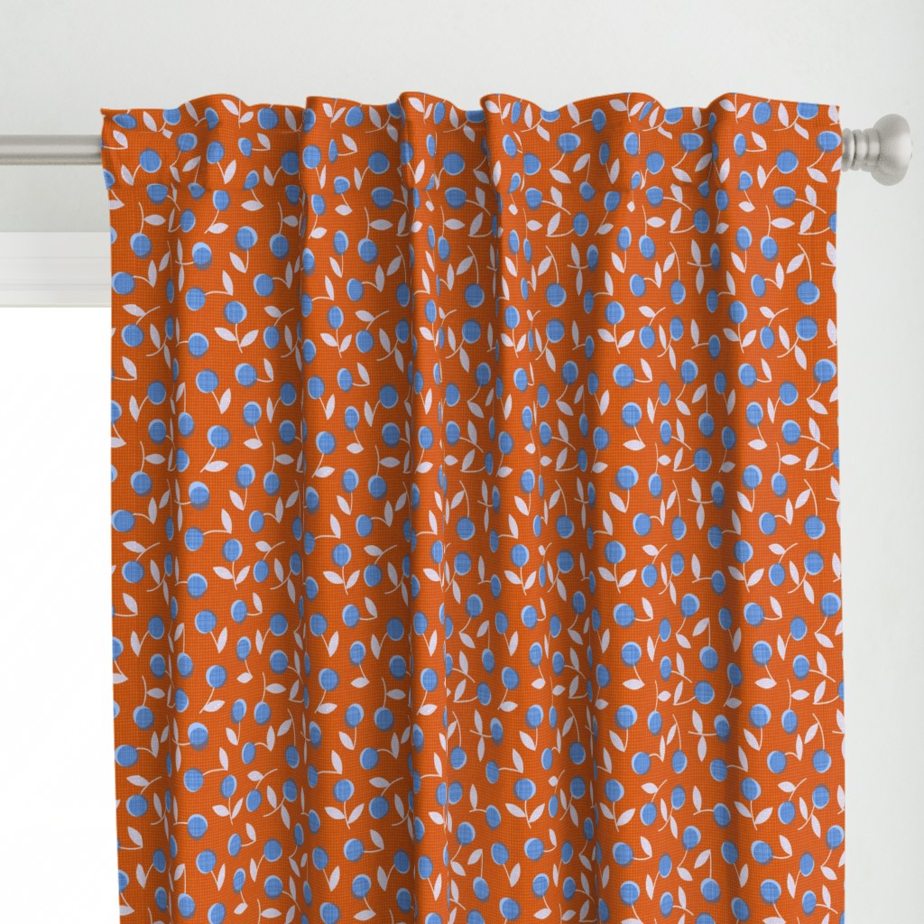 Modern dotty flowers-orange