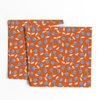 Modern dotty flowers-orange