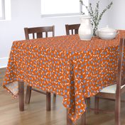 Modern dotty flowers-orange