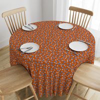 Modern dotty flowers-orange