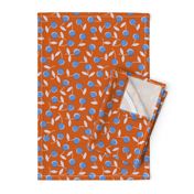 Modern dotty flowers-orange