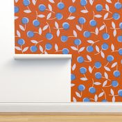 Modern dotty flowers-orange