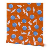 Modern dotty flowers-orange