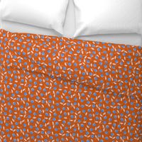 Modern dotty flowers-orange