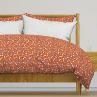 Modern dotty flowers-orange