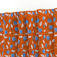 Modern dotty flowers-orange