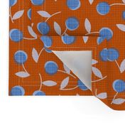 Modern dotty flowers-orange