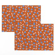 Modern dotty flowers-orange