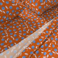 Modern dotty flowers-orange