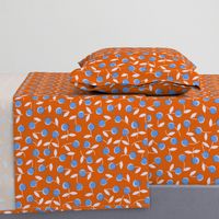 Modern dotty flowers-orange