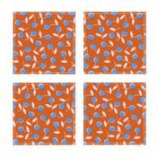 Modern dotty flowers-orange