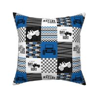 3 inch Jeep//Blue - Wholecloth Cheater Quilt