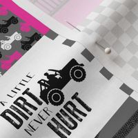 3 inch Jeep//Hot Pink - Wholecloth Cheater Quilt