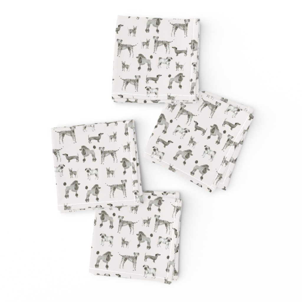 Black and White dogs micro pattern