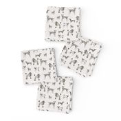 Black and White dogs micro pattern