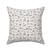 Black and White dogs micro pattern