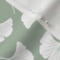 Minimal love ginkgo leaf garden japanese botanical spring leaves soft neutral nursery sage green