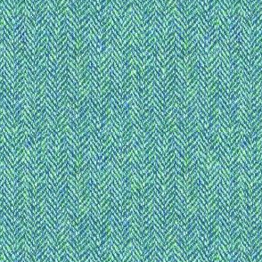 faux tweedy aqua herringbone tweed