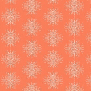 Orange Retro Twig Snowflakes 